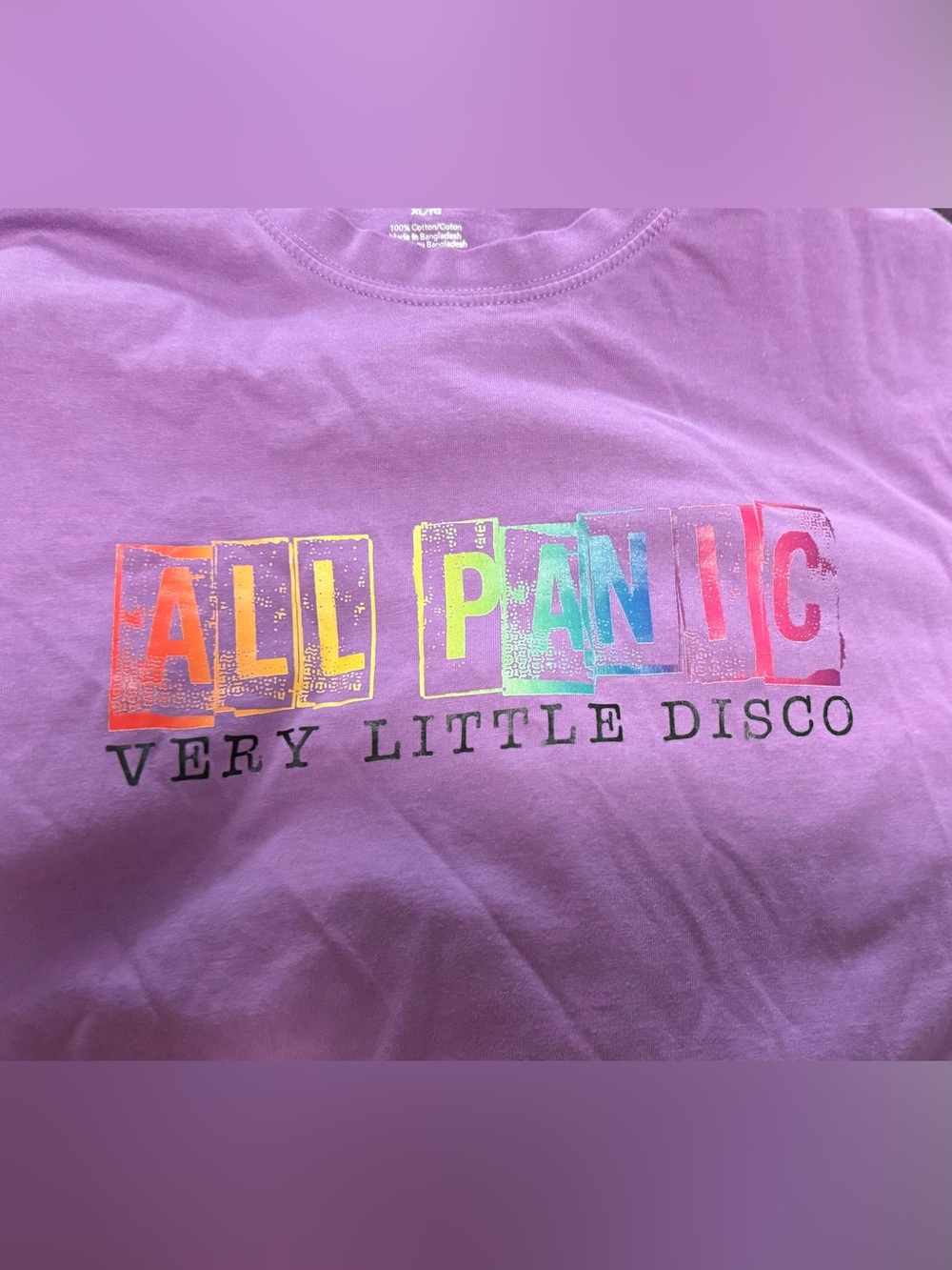 Very Little Disco "All Panic" Purple Unisex Graphic Tee